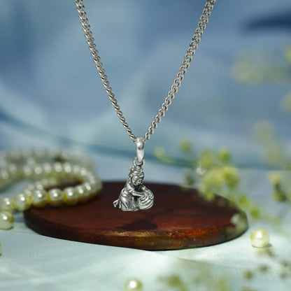 Laddu Gopal Silver Pendant Chain - Tweov Jewels