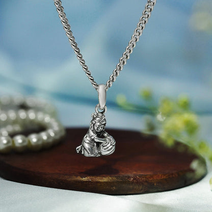 Laddu Gopal Silver Pendant Chain