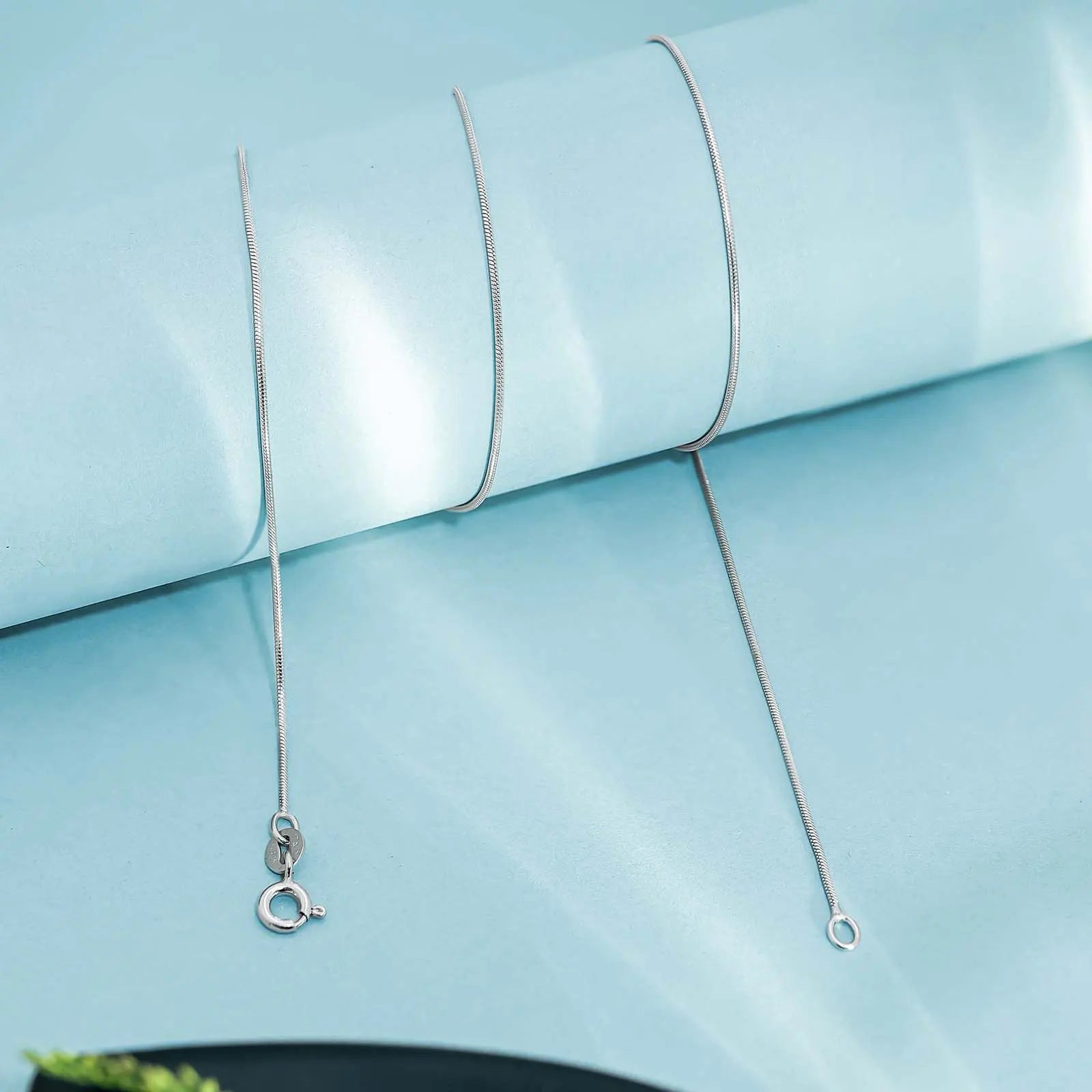 Snake Chain Necklace For Men – 925 Sterling Silver Rhodium Plated