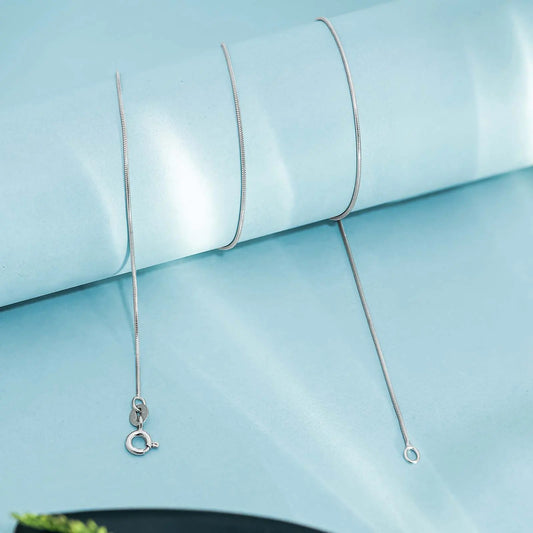 Snake Chain Necklace For Men – 925 Sterling Silver Rhodium Plated