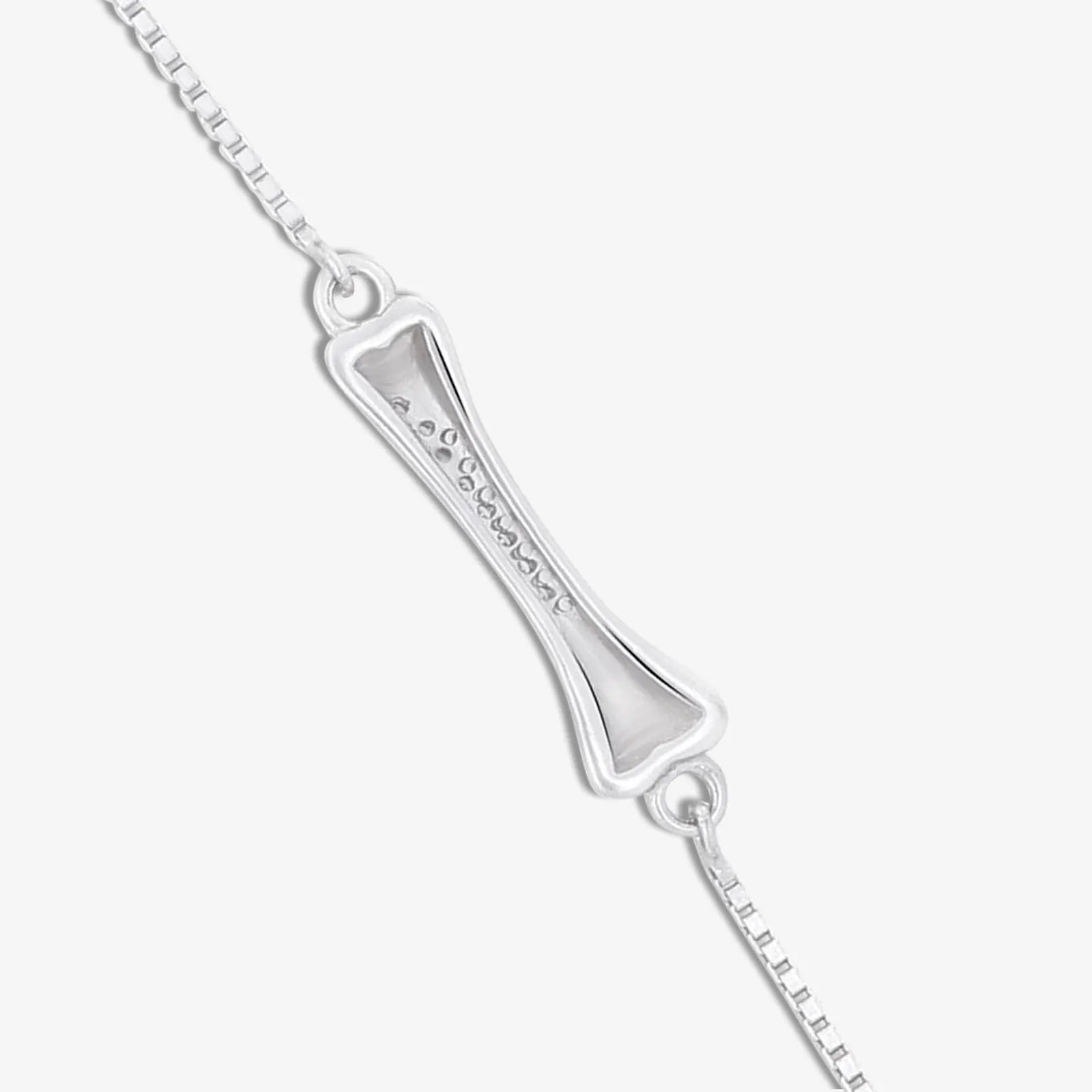 Silver CZ Bone Bracelet - Tweov Jewels