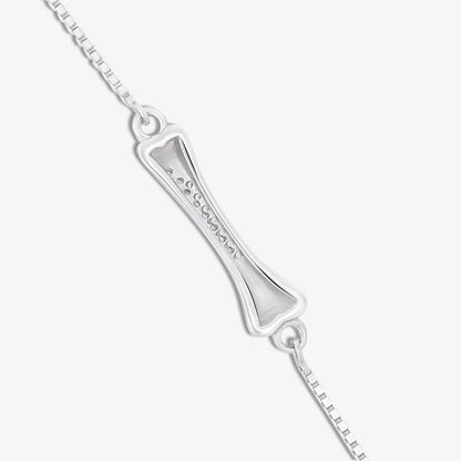 Silver CZ Bone Bracelet - Tweov Jewels