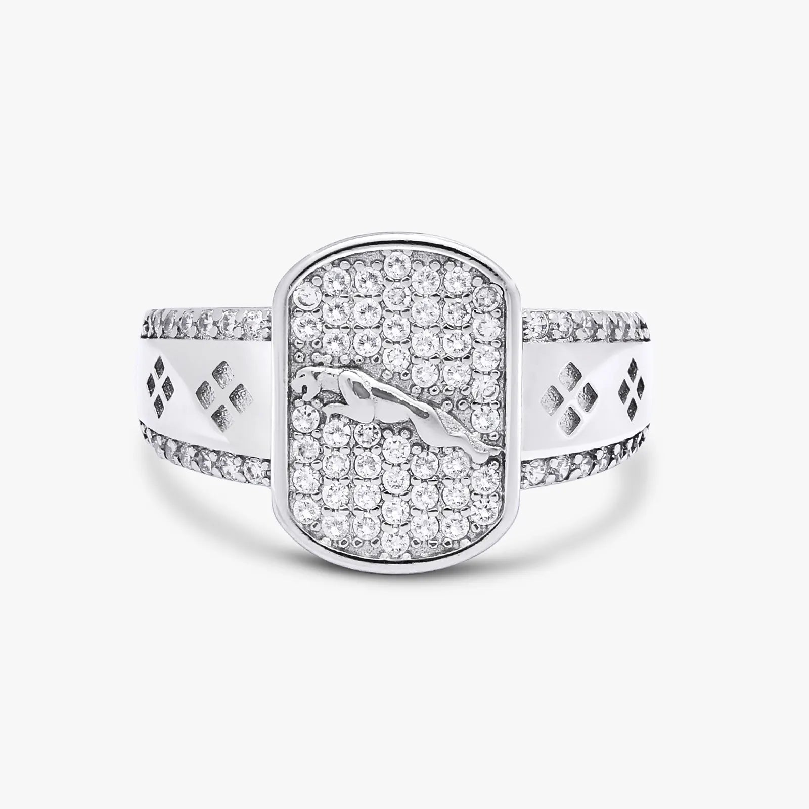 Silver Jaguar Mens Ring - Tweov Jewels
