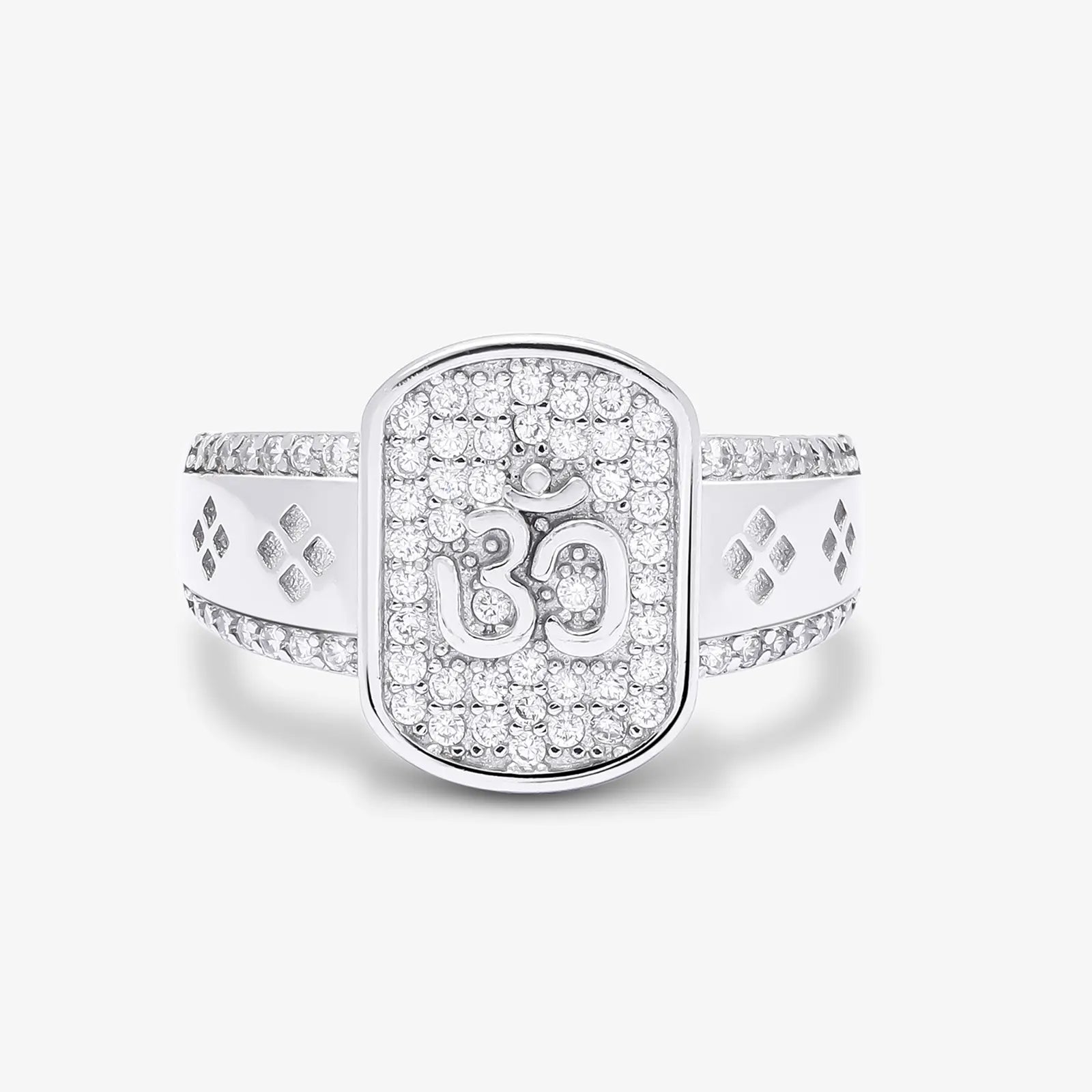 Silver Classic Om Men's Ring - Tweov Jewels