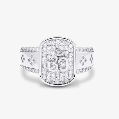 Silver Classic Om Men's Ring - Tweov Jewels