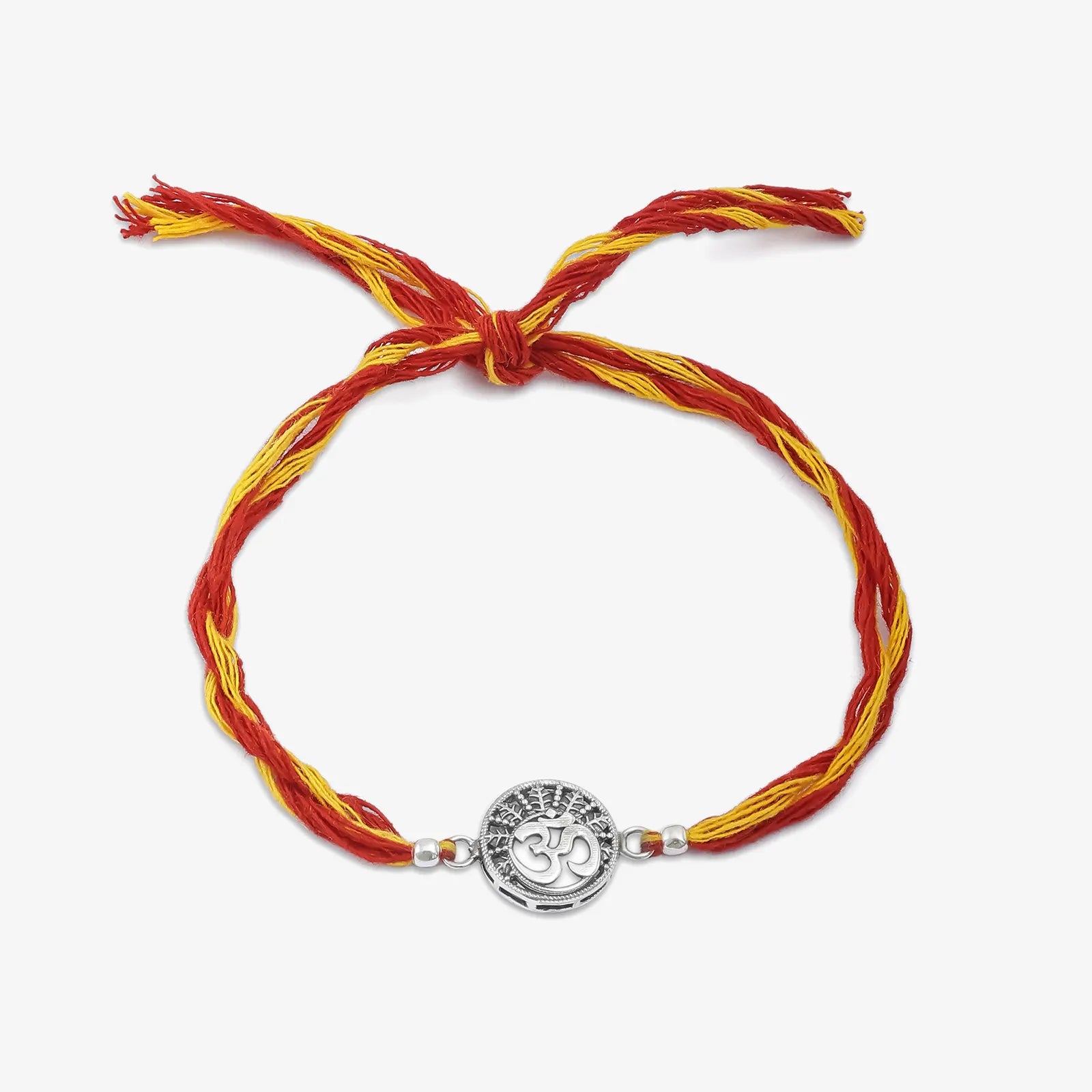 Designer Om Silver Rakhi for Brother - Tweov Jewels