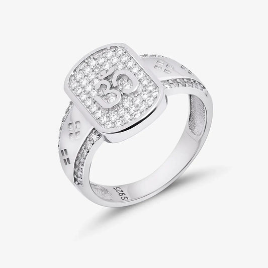 Silver Classic Om Men's Ring - Tweov Jewels
