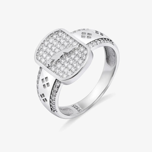 Silver Jaguar Mens Ring - Tweov Jewels