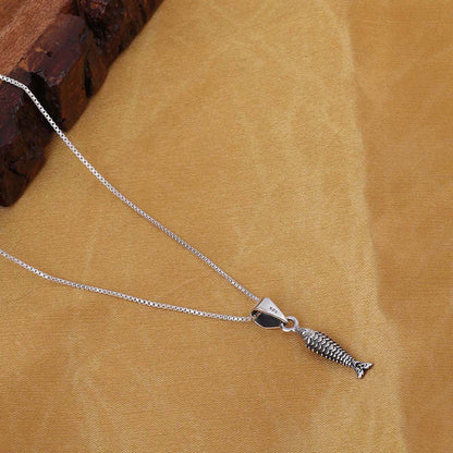 925 sterling Silver Antique Fish Pendant - Tweov Jewels