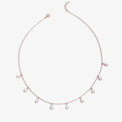 Gold Plated Drop Pearl Necklace - Tweov Jewels