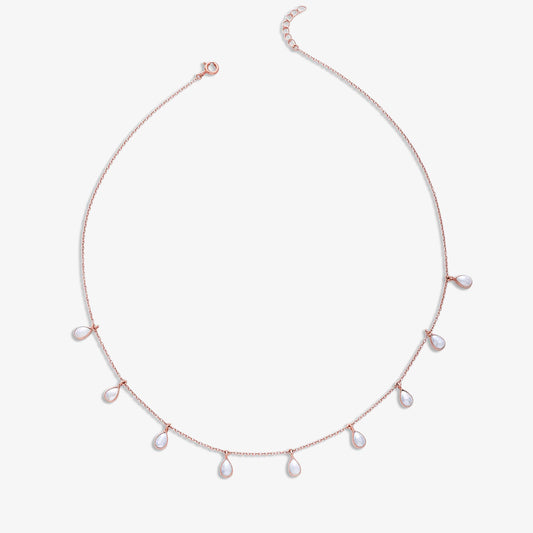 Gold Plated Drop Pearl Necklace - Tweov Jewels