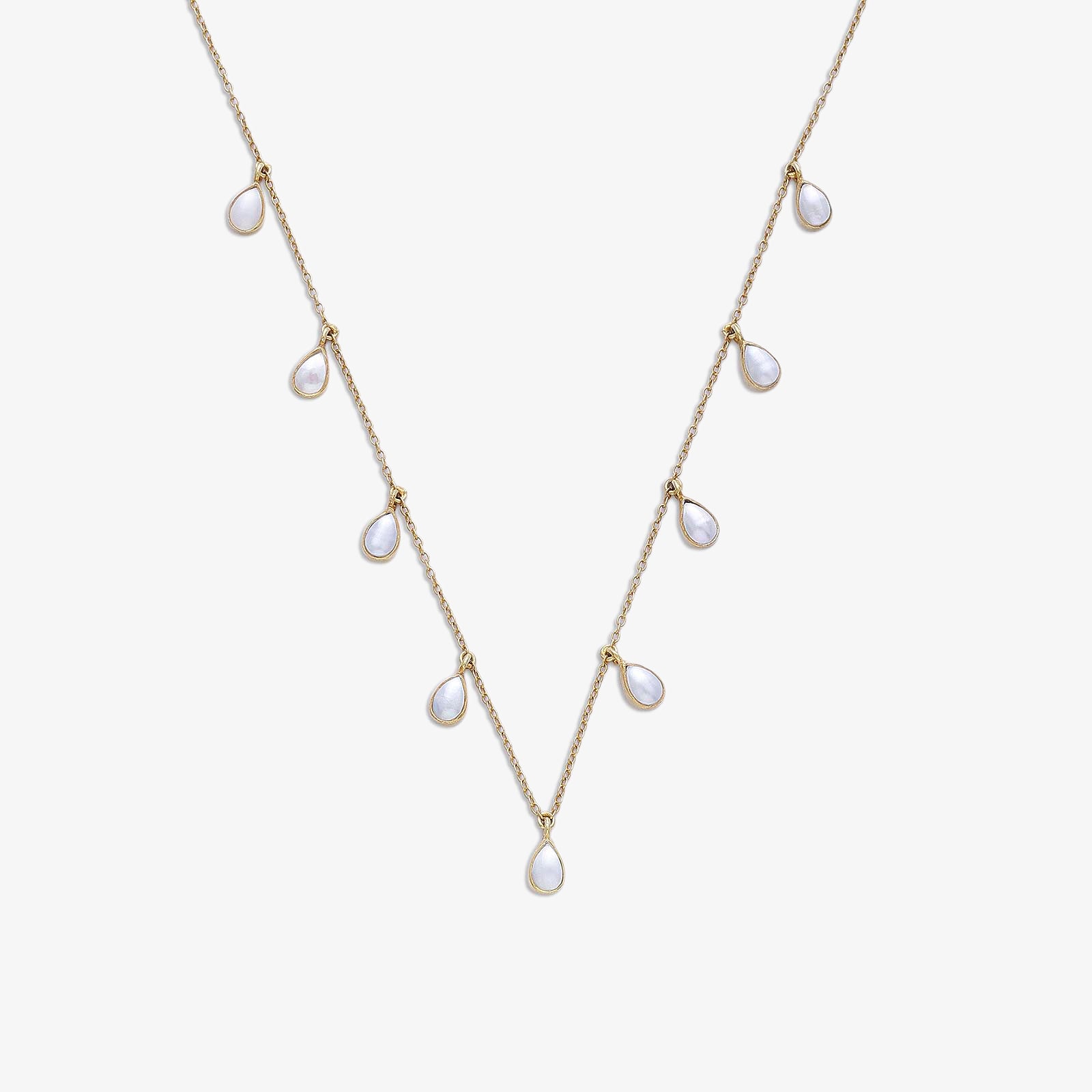 Rose Gold Plated Pearl Chain Necklace - Tweov Jewels