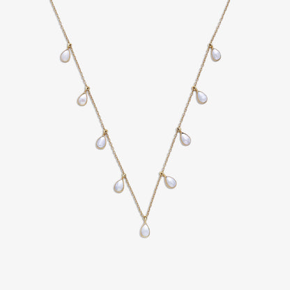 Rose Gold Plated Pearl Chain Necklace - Tweov Jewels