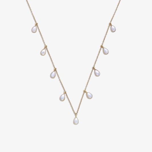 Rose Gold Plated Pearl Chain Necklace - Tweov Jewels