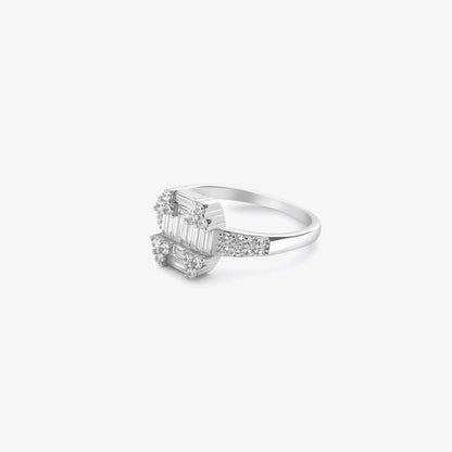 CZ Baguette Cluster Ring for Women - Tweov Jewels