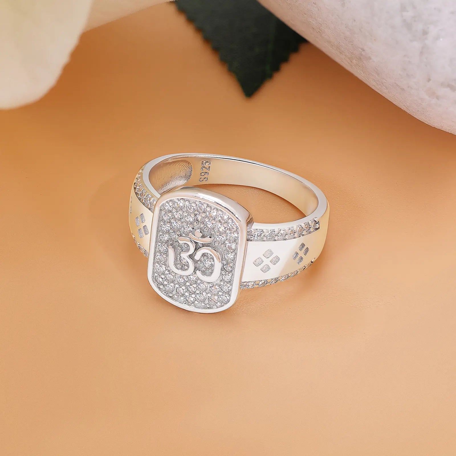 Silver Classic Om Men's Ring - Tweov Jewels