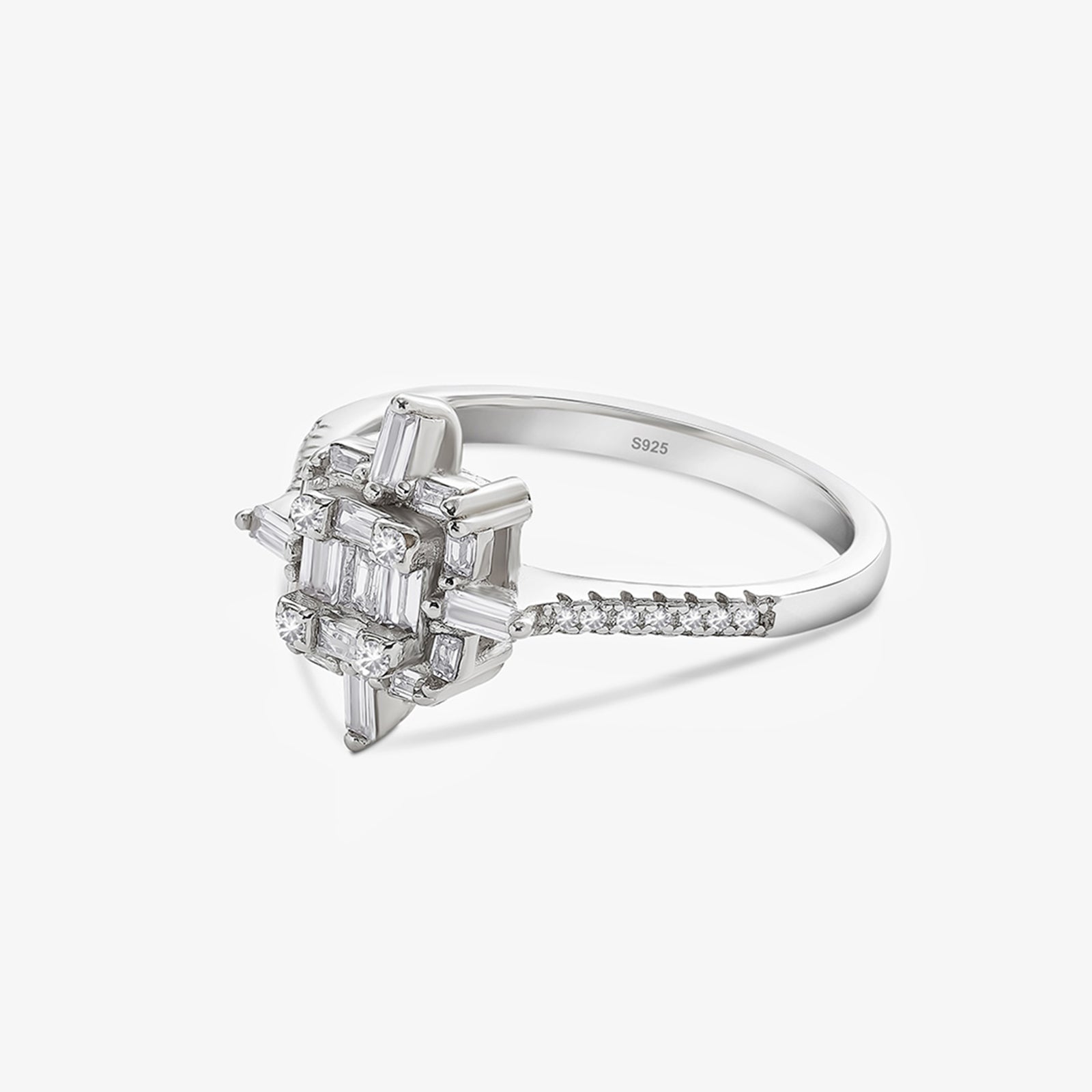 CZ Cocktail Halo Ring for Women - Tweov Jewels