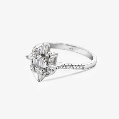 CZ Cocktail Halo Ring for Women - Tweov Jewels