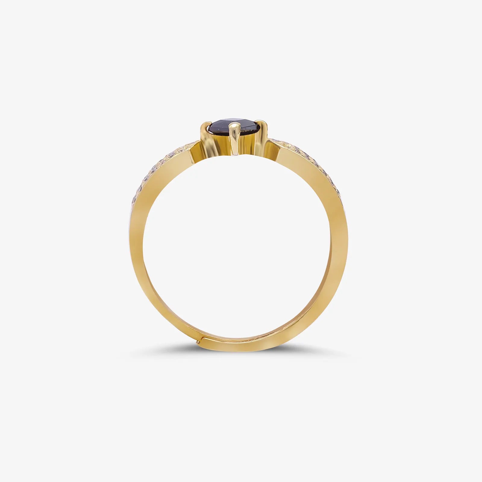 Black Princess Wing Ring For Women – Gold Plated 925 Sterling Silver