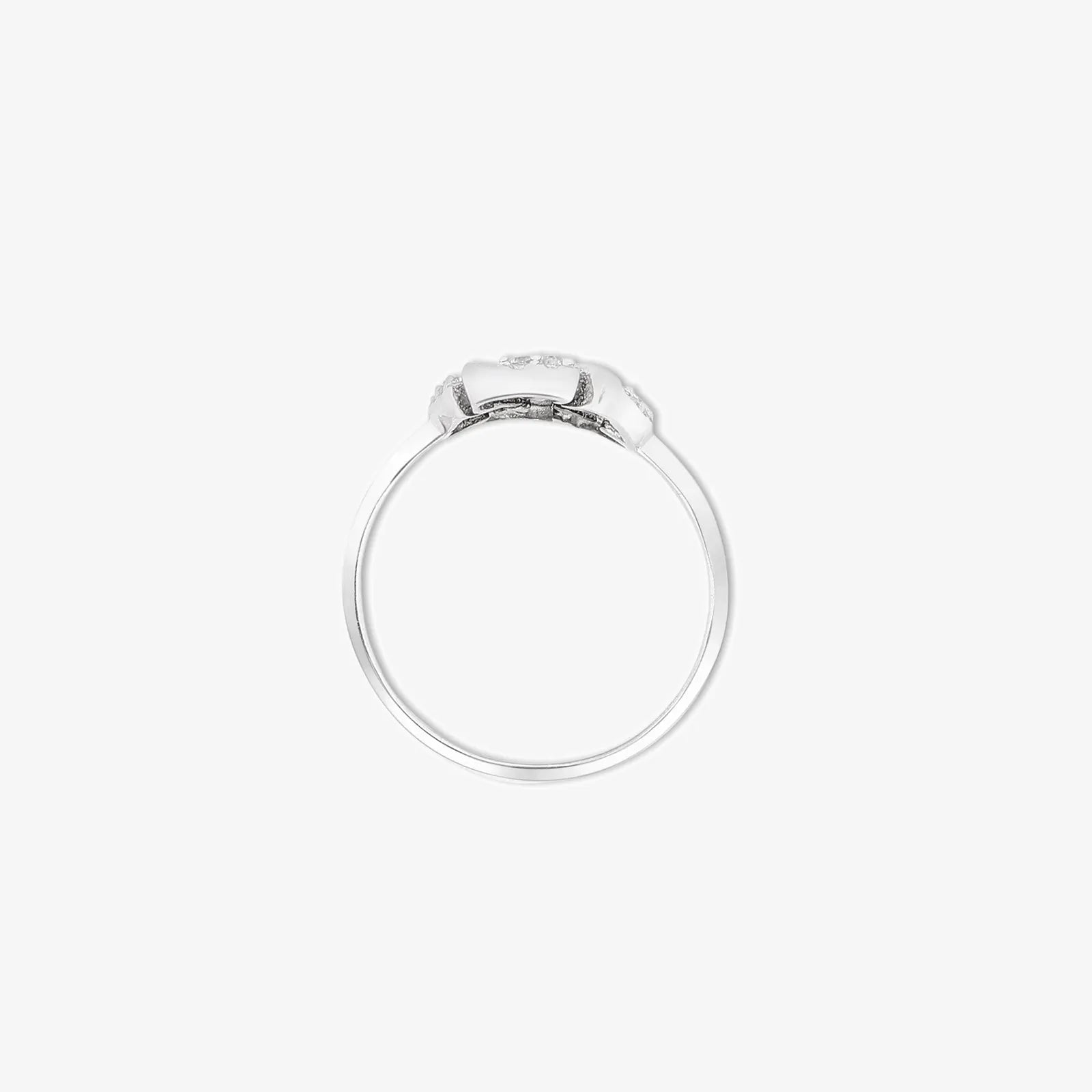 Trendy Floral CZ Silver Ring - Tweov Jewels