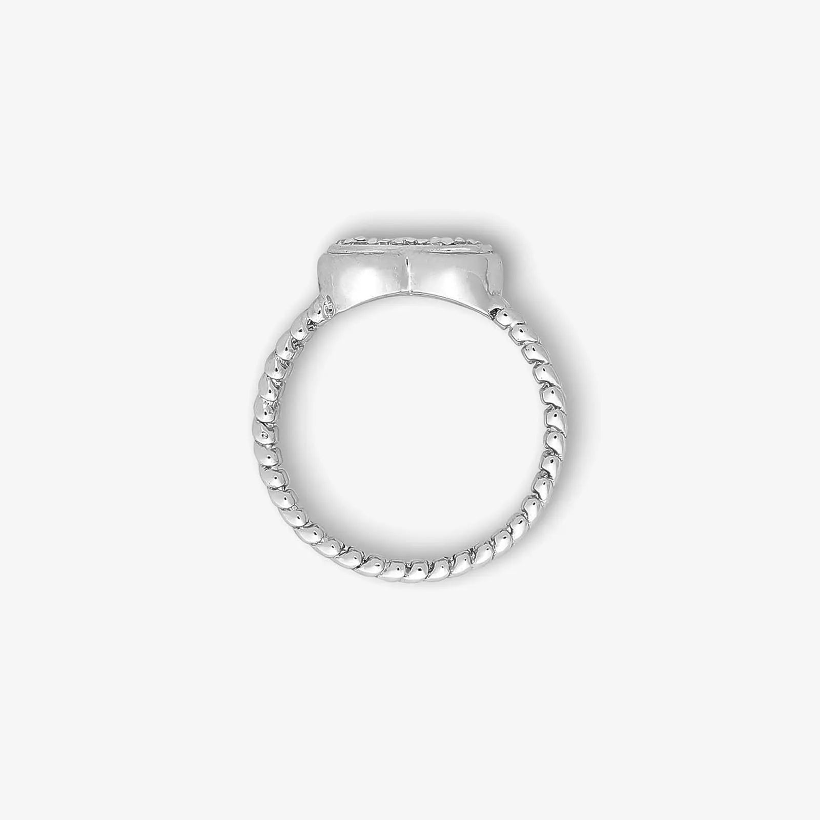 Zircon Heart Silver Ring - Tweov Jewels
