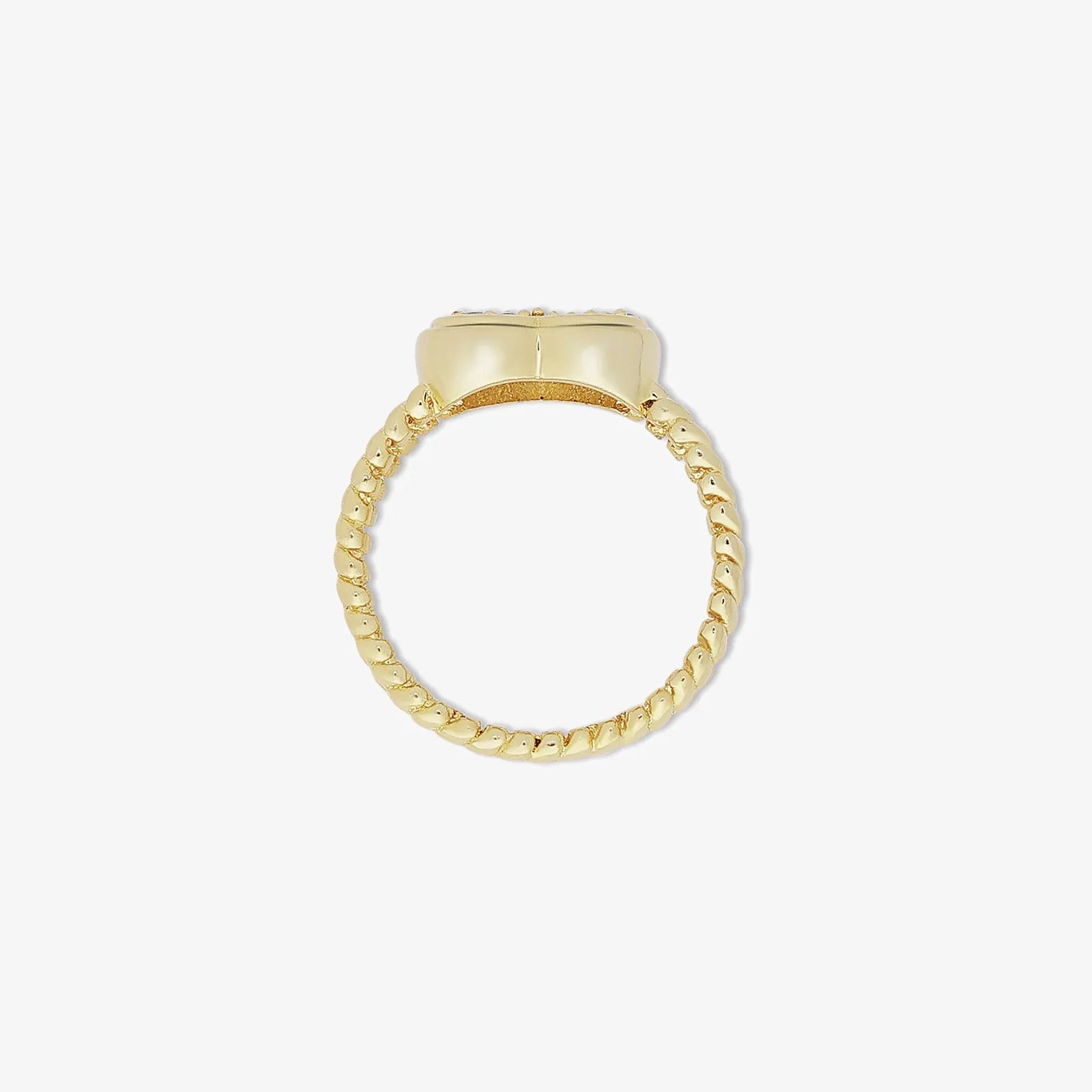 Golden Zircon Heart Silver Ring - Tweov Jewels