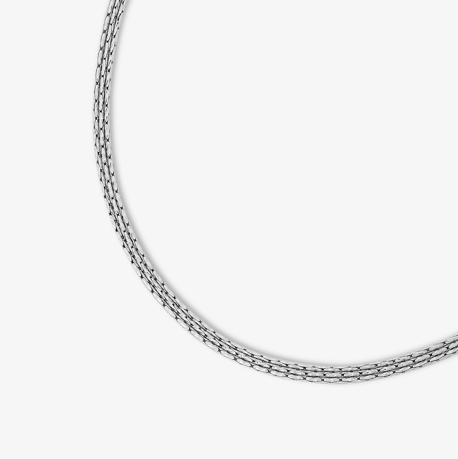 Triple Layer Snake Silver Chain Anklet - Tweov Jewels
