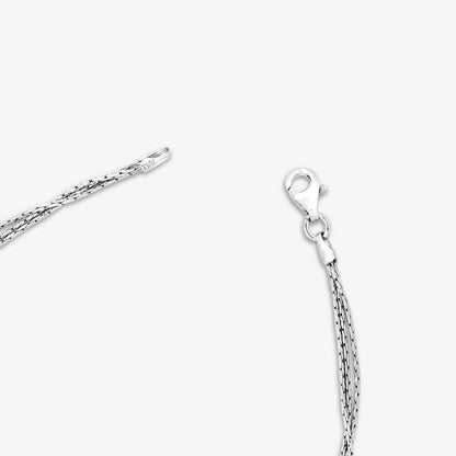 Triple Layer Snake Silver Chain Anklet - Tweov Jewels