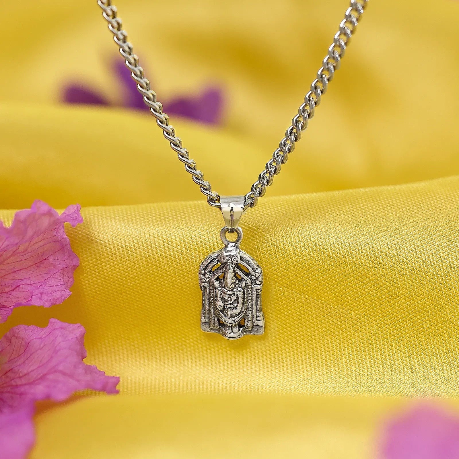 Pure Silver Tirupati Balaji Pendant - Tweov Jewels