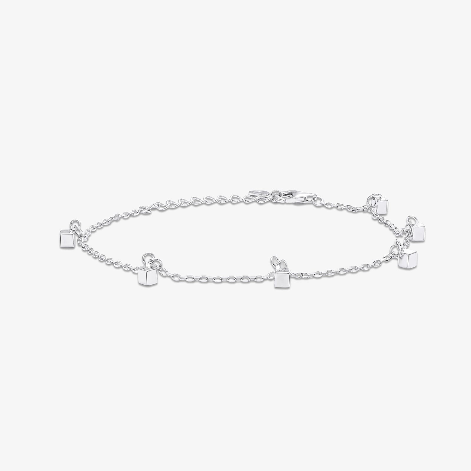 Silver Cubic Rope Link Bracelet - Tweov Jewels