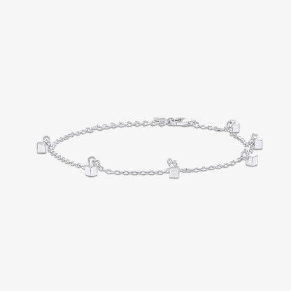 Silver Cubic Rope Link Bracelet - Tweov Jewels