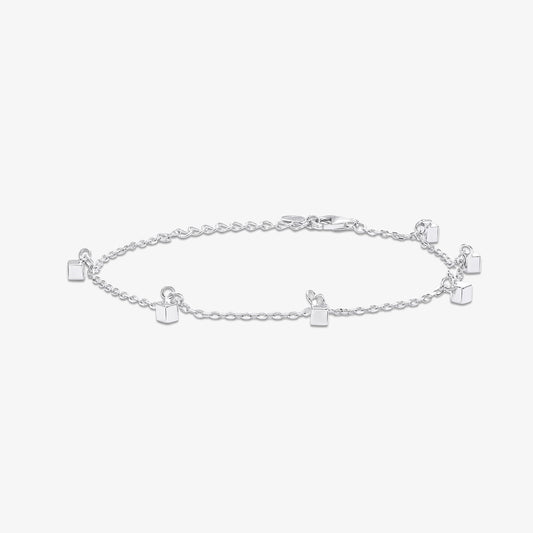 Silver Cubic Rope Link Bracelet - Tweov Jewels