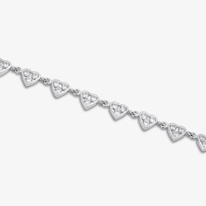 Silver Small Heart Charm Bracelet - Tweov Jewels