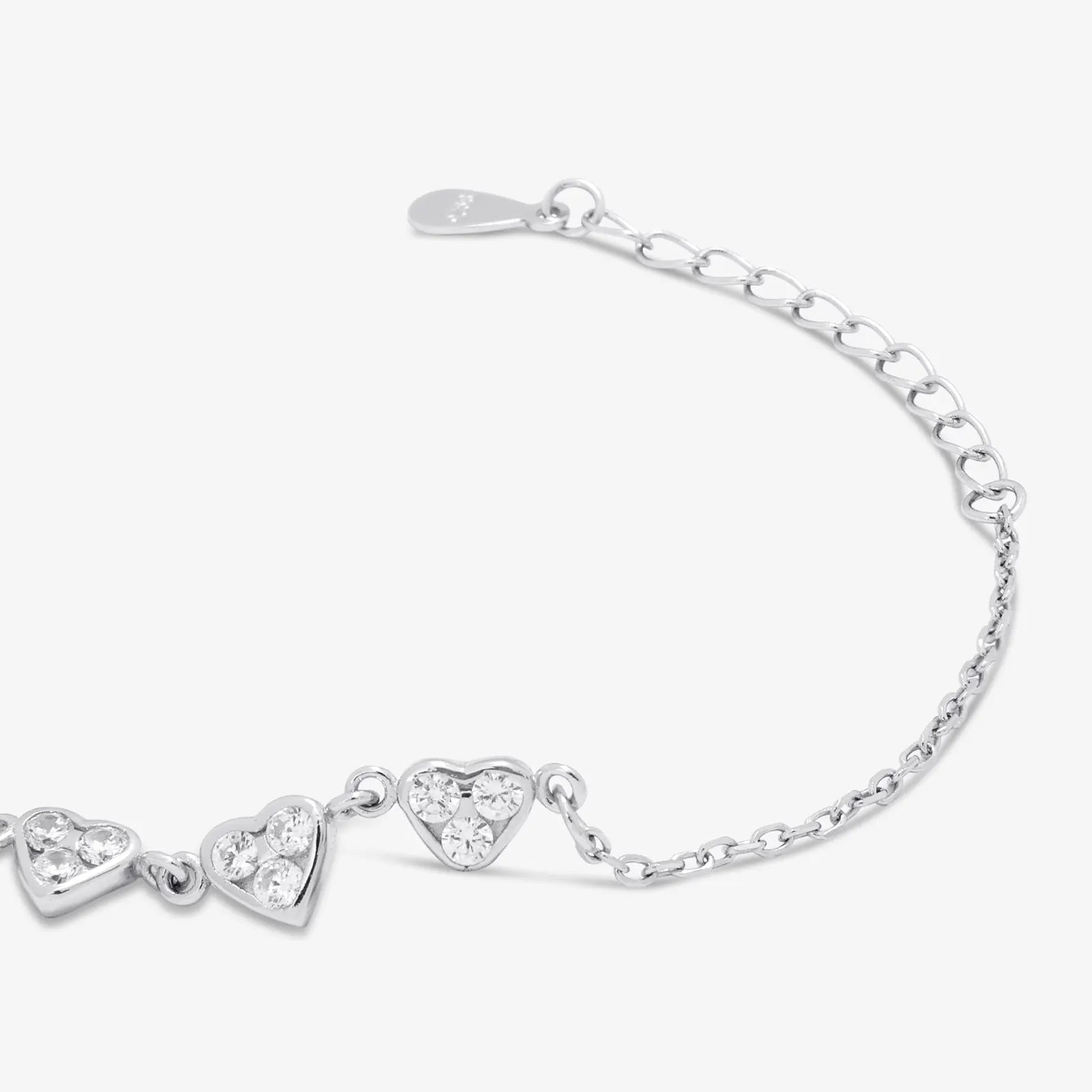 Silver Small Heart Charm Bracelet - Tweov Jewels