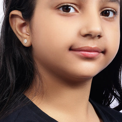 Minimal Round Silver Stud