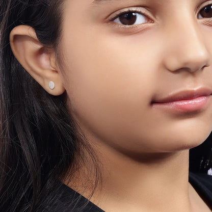 Minimal Round Silver Stud