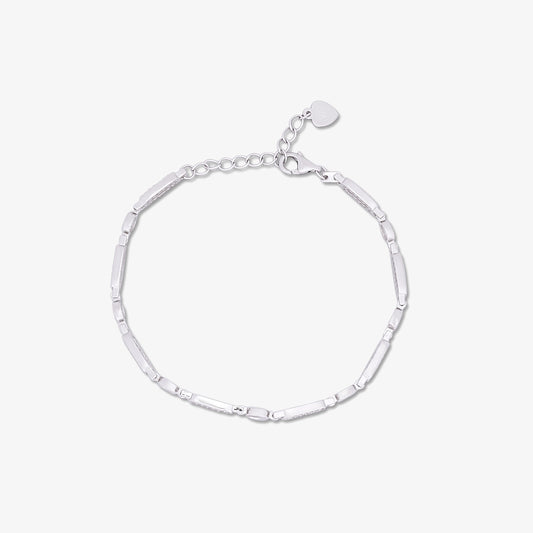 CZ Silver Link Chain Bracelet - Tweov Jewels