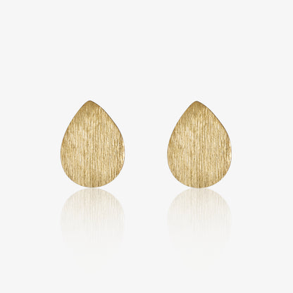 Gold Plated Silver Drop Stud Earrings