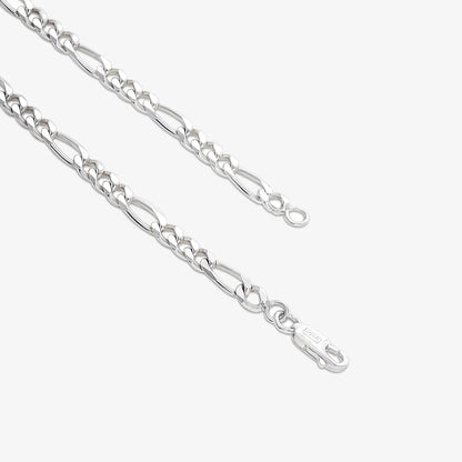 Silver Figaro Link Bracelet - Tweov Jewels