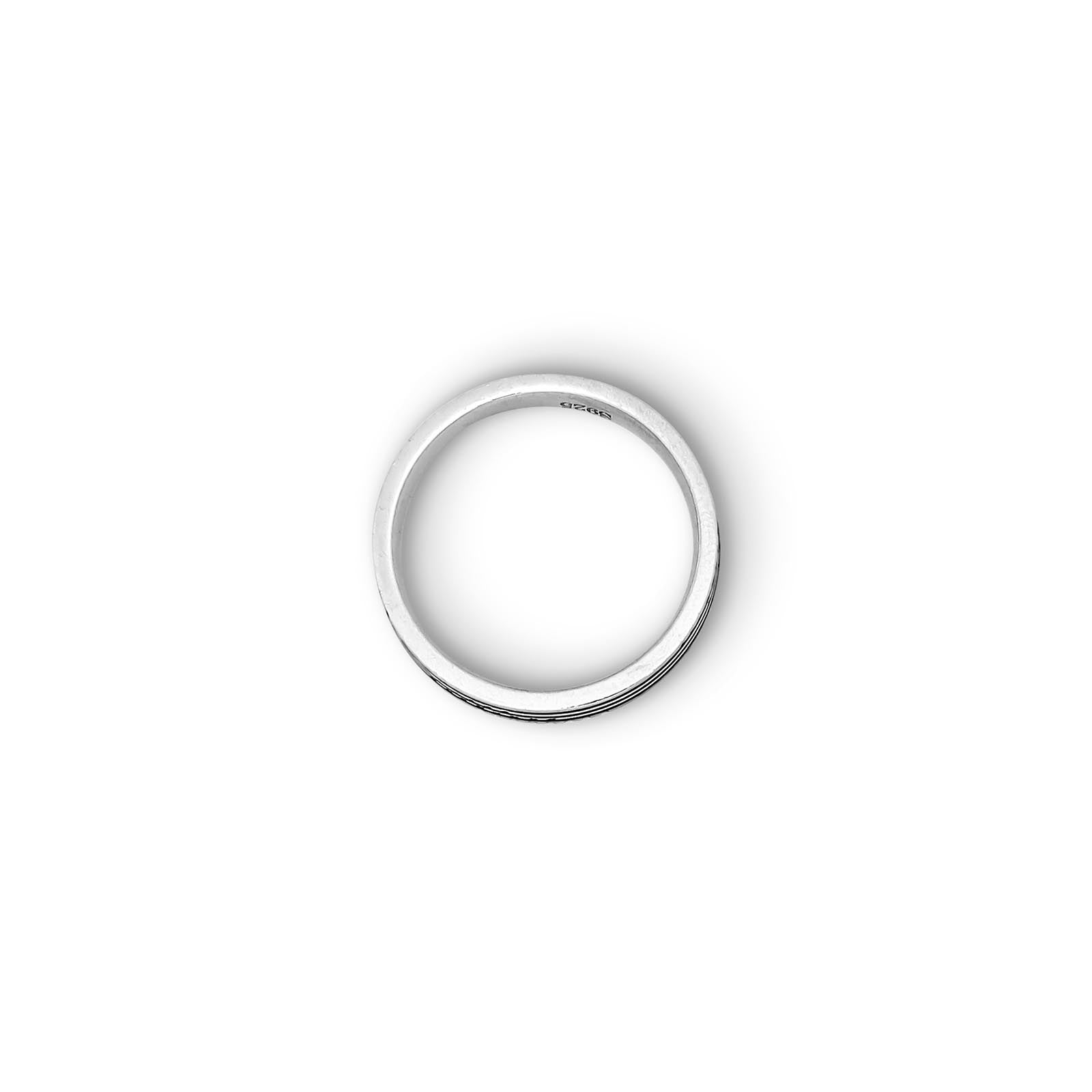 925 Sterling Silver Black Spinner Ring - Tweov Jewels