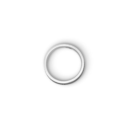 925 Sterling Silver Black Spinner Ring - Tweov Jewels