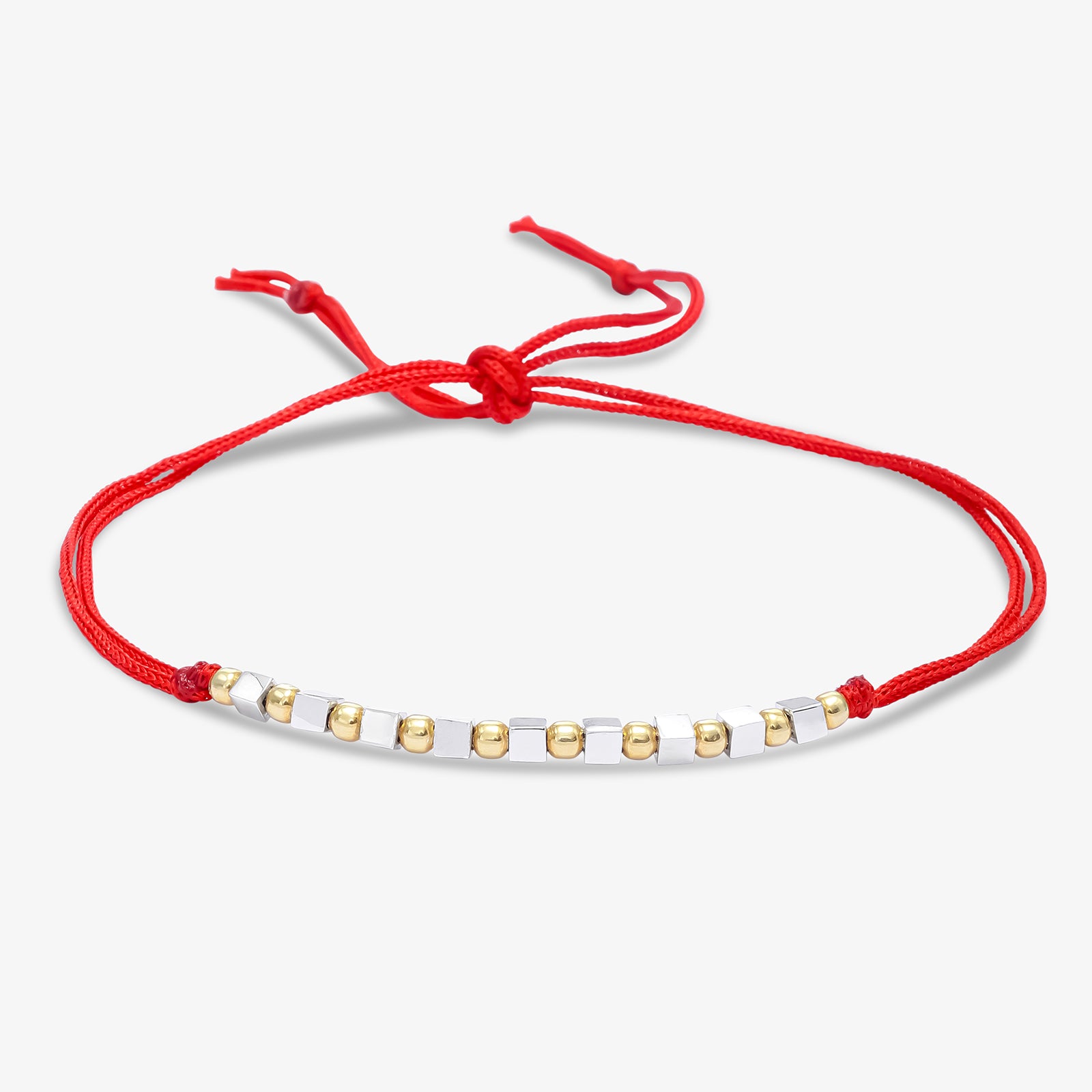 Simple Box Beads Silver Rakhi for Brother - Tweov Jewels