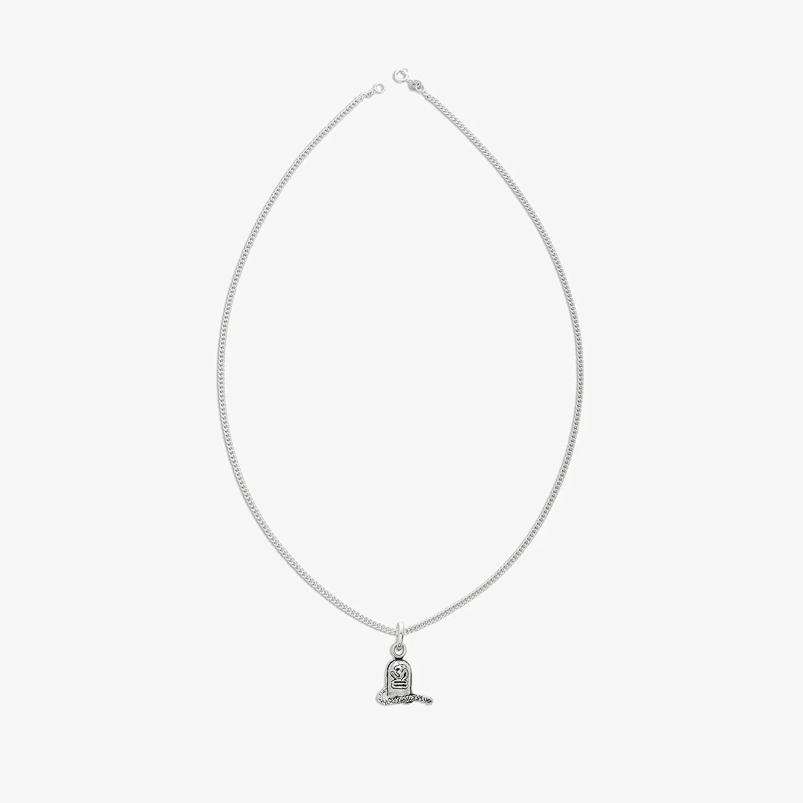 Silver Om Shivling Locket - Tweov Jewels