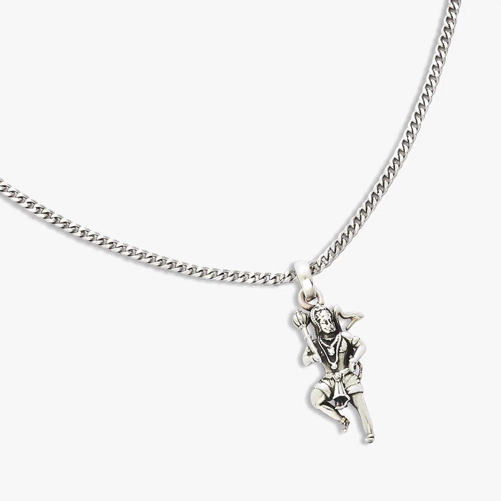 Pure Silver Hanuman Pendant Chain - Tweov Jewels