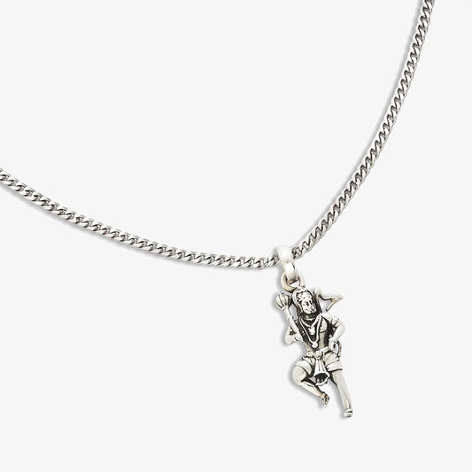 Pure Silver Hanuman Pendant Chain - Tweov Jewels