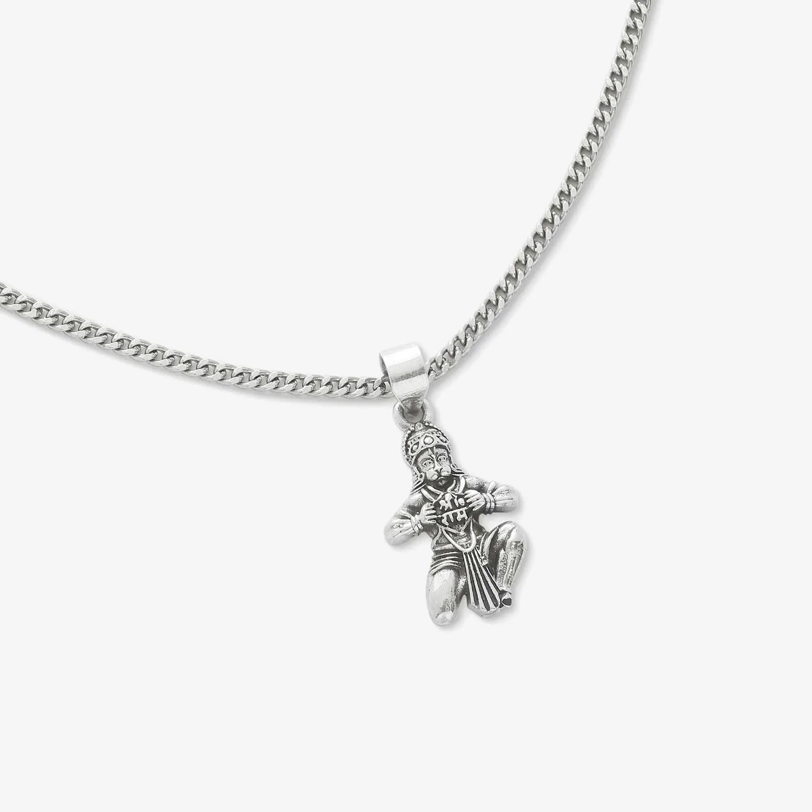Pure Silver Hanuman Pendant - Tweov Jewels