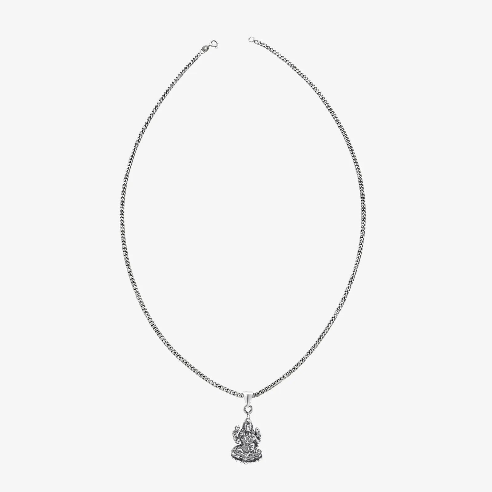 Pure Silver Lakshmi Maa Pendant Chain
