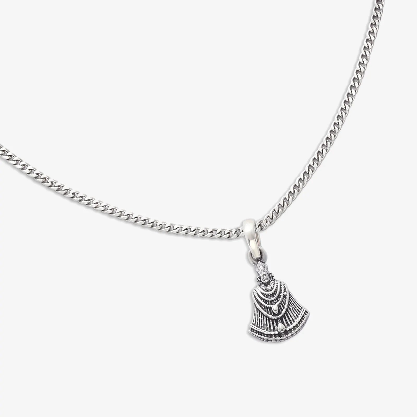Pure Sterling Silver Khatu Shyam Locket - Tweov Jewels