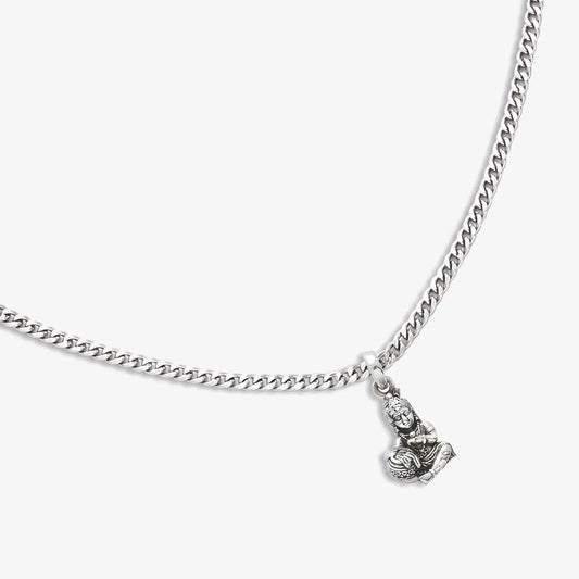 Oxidized Silver Bal Roop Krishna Pendant - Tweov Jewels