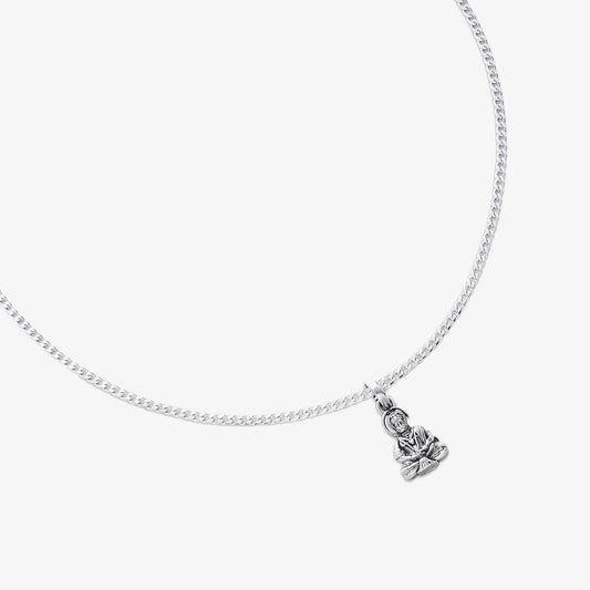 Pure Silver Meditating Hanuman Ji Pendant - Tweov Jewels